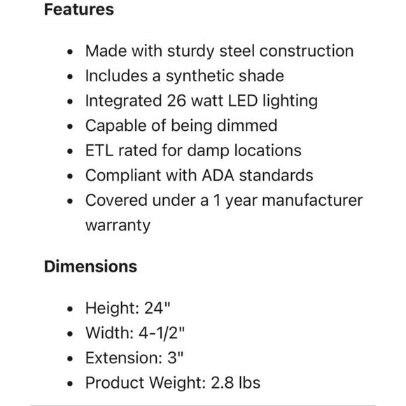 Satco Nuvo Lighting Fixture Home Improvement Decor 62-933 Polished Nickel NEW - Picture 2 of 4